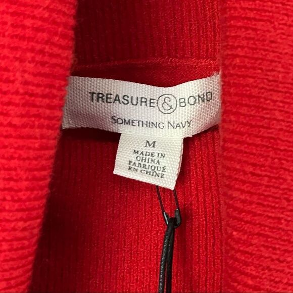 NEW Treasure & Bond Women’s SomethingNavy Off the Shoulder Sweater Size M - Picture 5 of 7